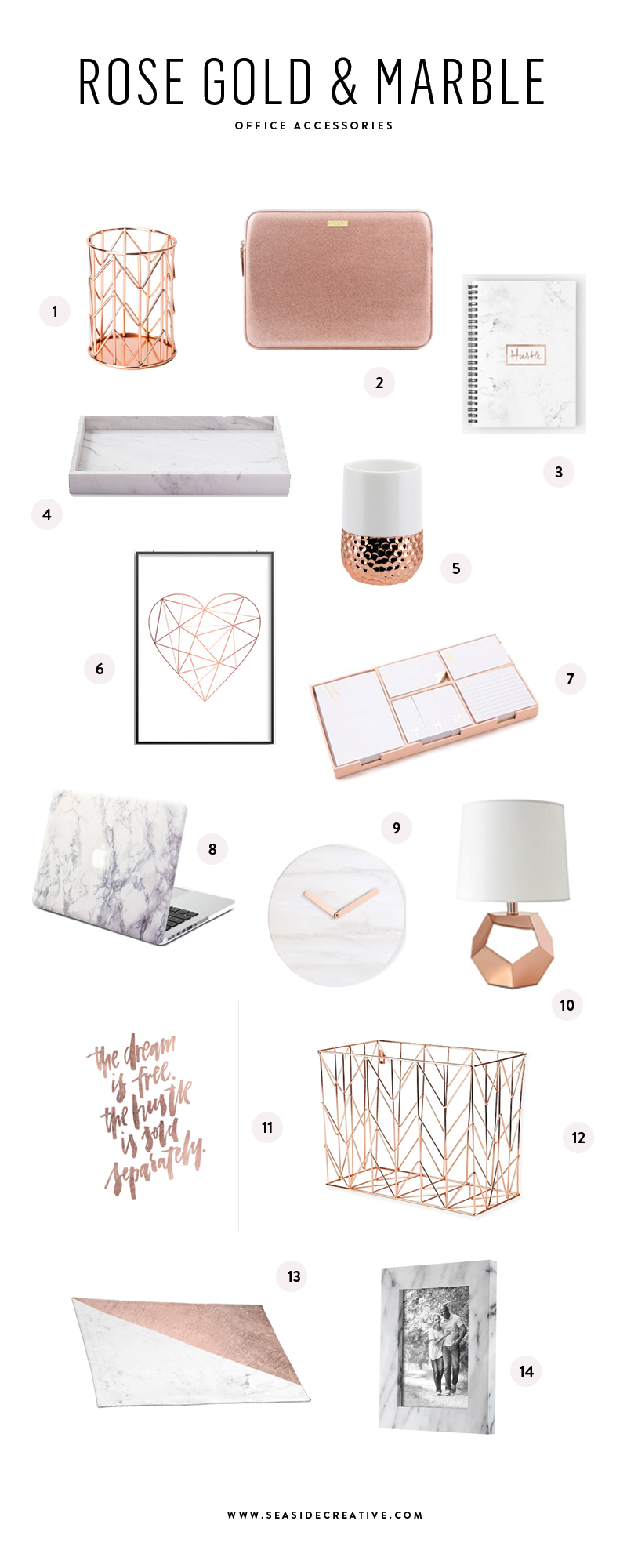 office saltwater rose gold